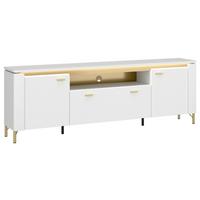 Tv-elem Lazio - aranyszínű/fehér, Trend, faalapú anyag (200,3/70/40cm)