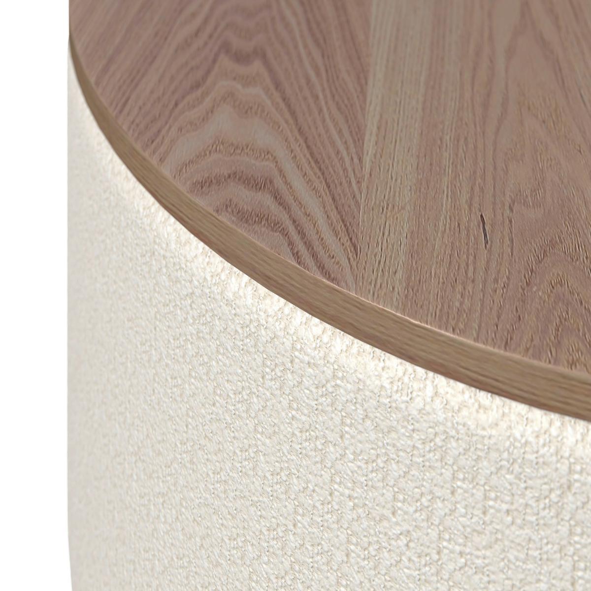 Konferenční stolek Elliot, P: 70 cm - bílá/přírodní barvy, Moderní, dřevo/kompozitní dřevo (70/70/35cm) - Bessagi Home