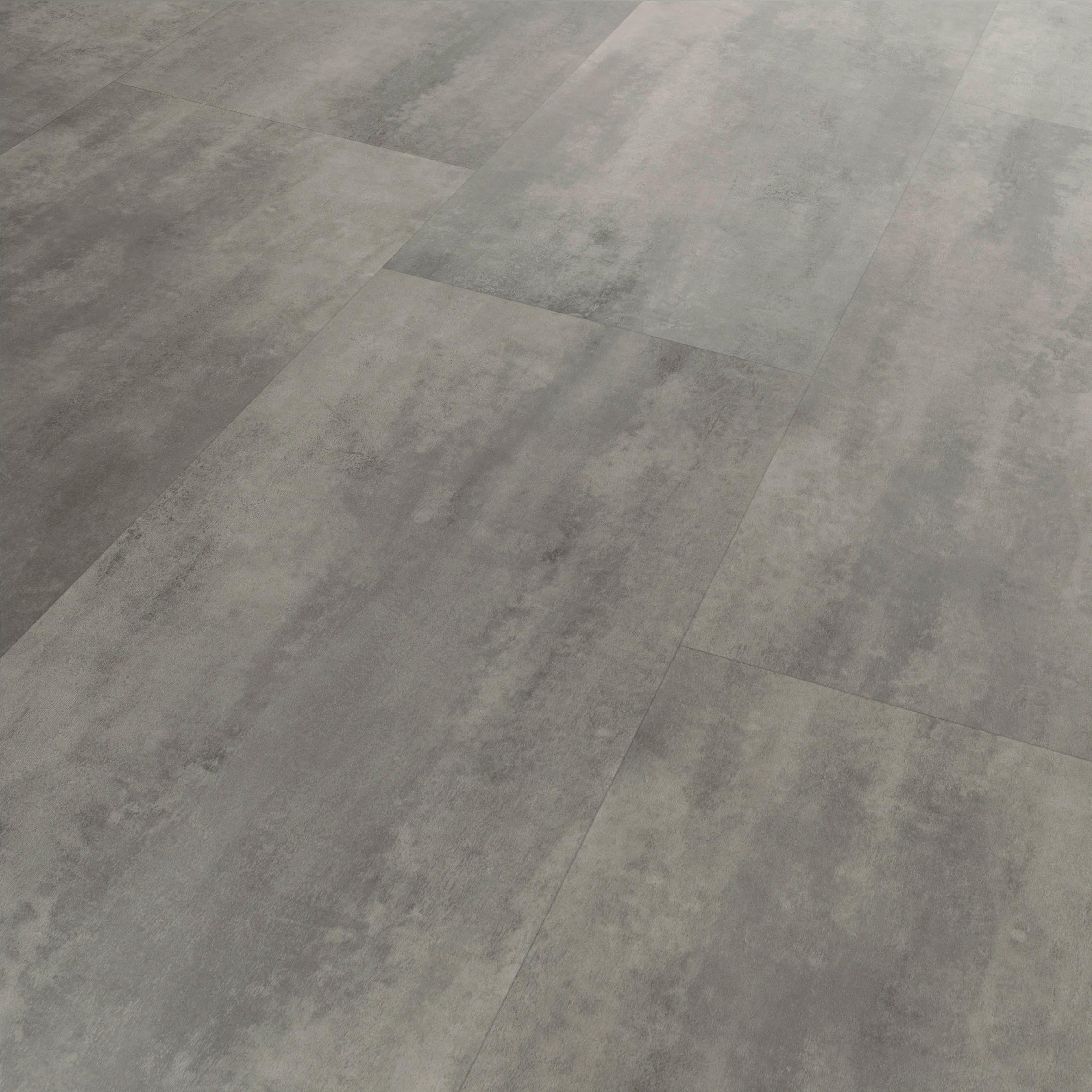 Designboden Fliesenoptik Grau Stärke 2,5mm - Grau, Basics, Kunststoff (60.96/30.48/0.25cm)