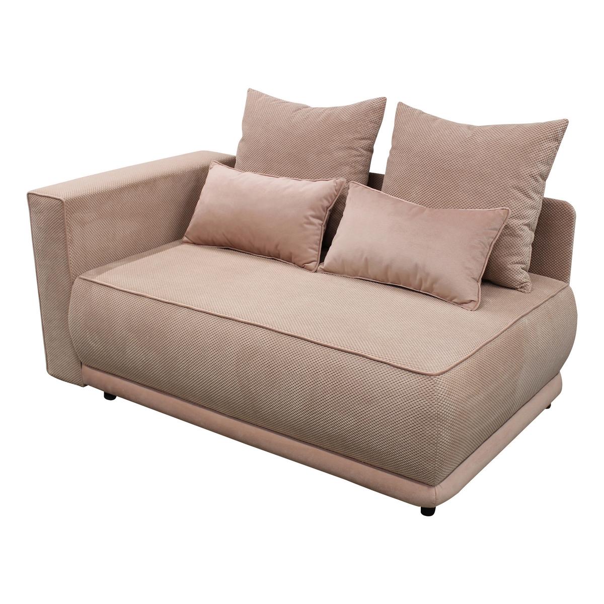 Récamiere Iga Li Rosa B: 168 Cm - Schwarz/Rosa, Design, Textil (168/73/99cm) - MID.YOU