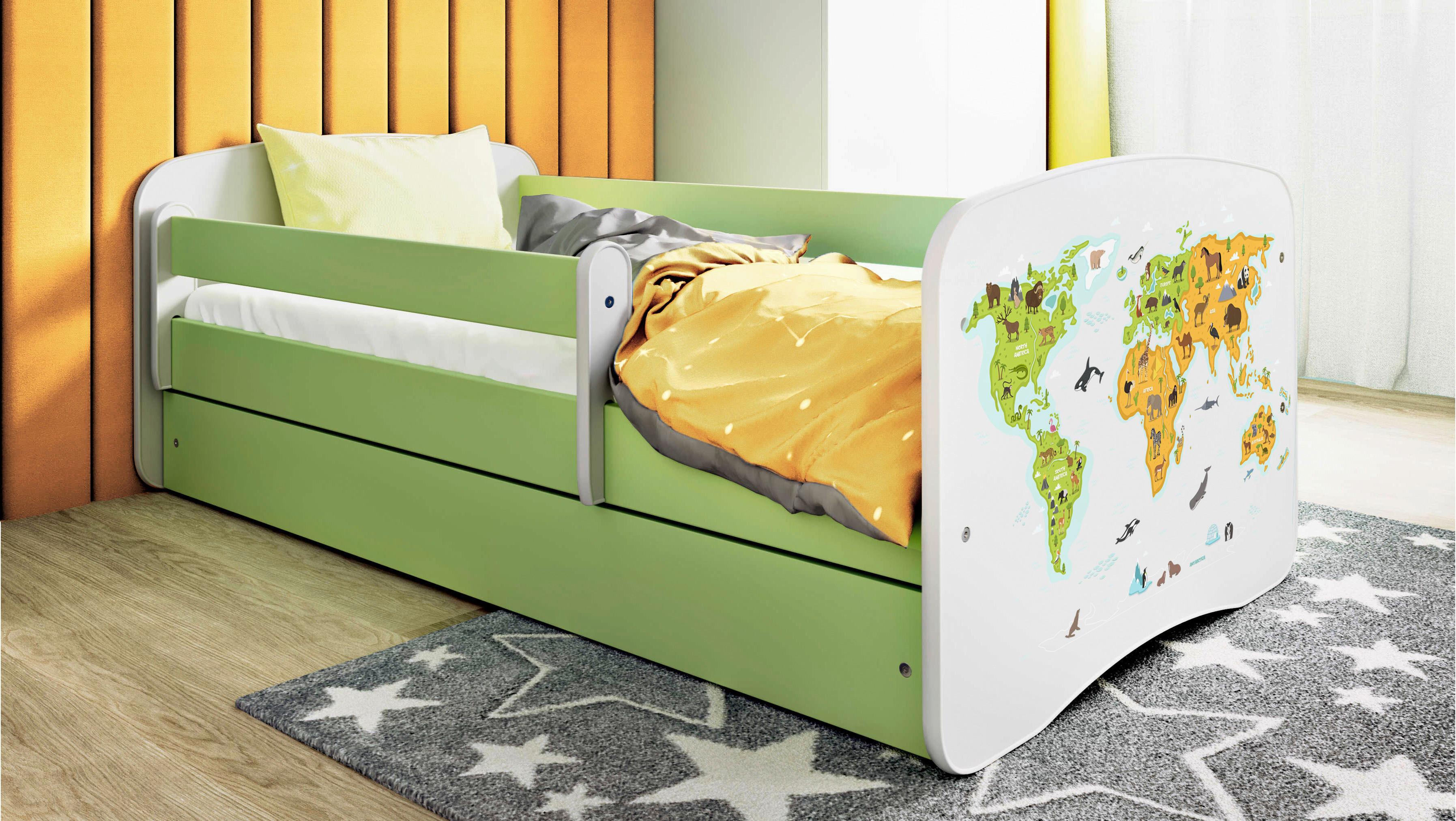 Kinder-/Juniorbett Babydreams inkl. Matratze 80x160 - Birkefarben/Weiß, MODERN, Holz/Holzwerkstoff (80/160cm) - MID.YOU