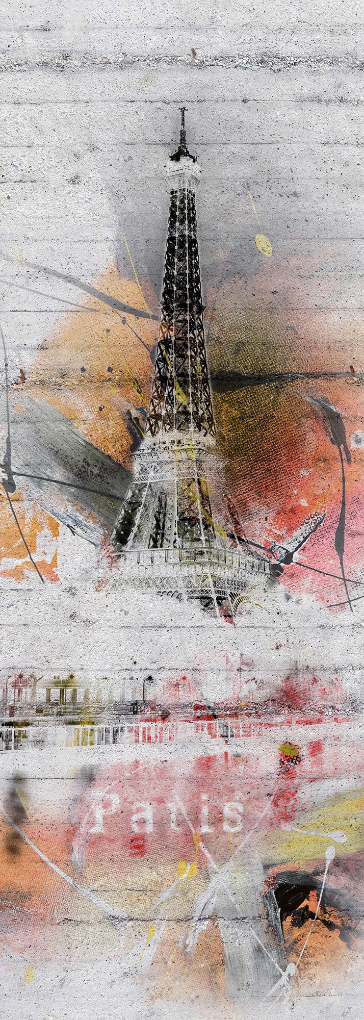 Vliestapete Paris - Multicolor, Basics (100/280cm) - Komar