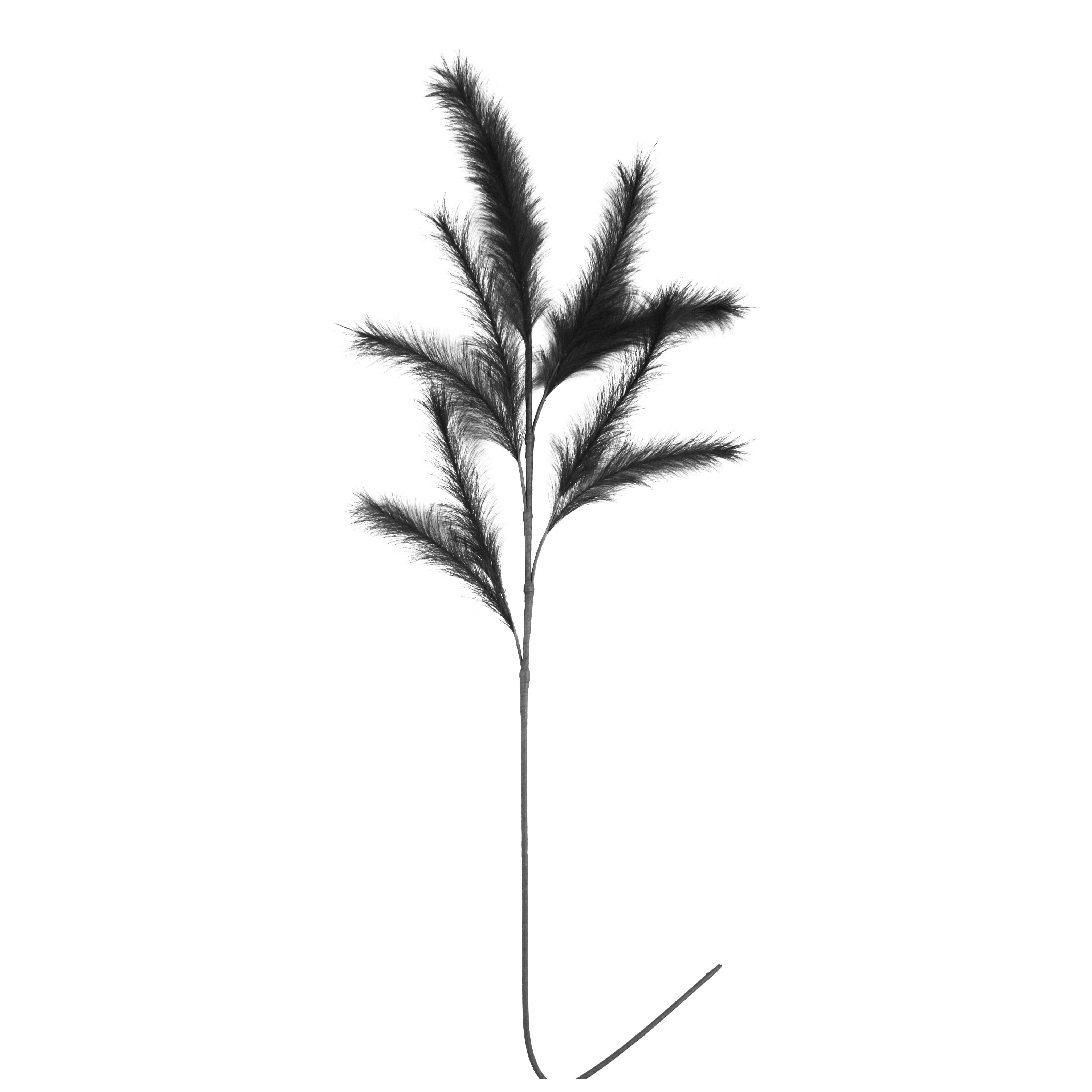 Kunstpflanze Hanni - Schwarz, KONVENTIONELL, Papier/Kunststoff (120cm) - Luca Bessoni
