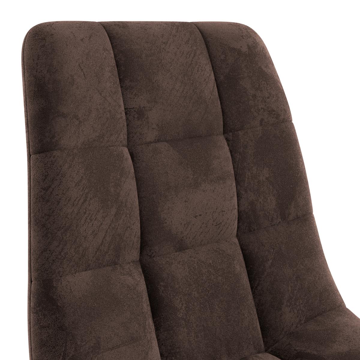 Vierfußstuhl Lech Braun Echtholz Beine - Schwarz/Braun, KONVENTIONELL, Holz/Textil (45/88/55cm)