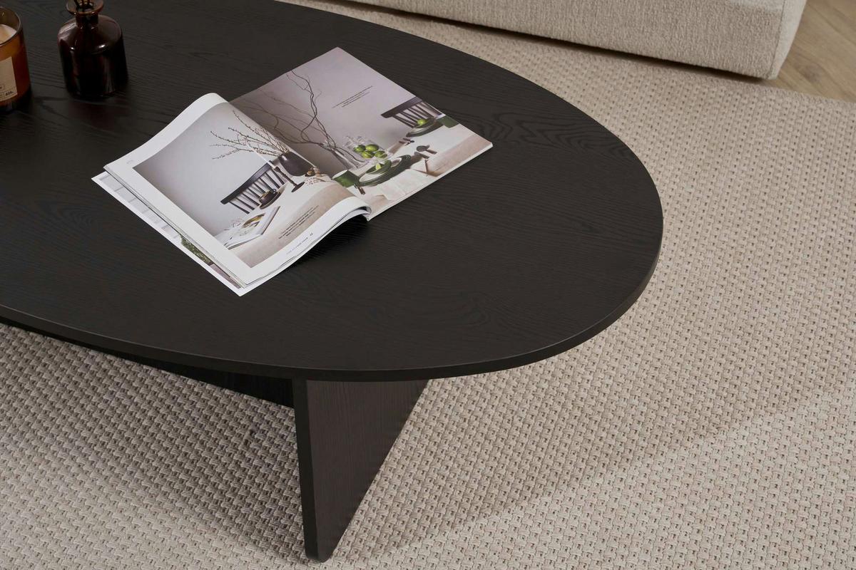 Couchtisch Orba Schwarz L: 120cm - Schwarz, Design, Holzwerkstoff (120/40/65cm) - MID.YOU