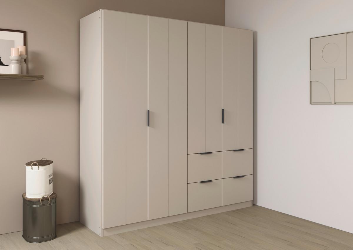 DREHTÜRENSCHRANK Ella Champagner B: 181cm - Champagner, MODERN, Holzwerkstoff (181/197/56cm) - Rauch Möbel