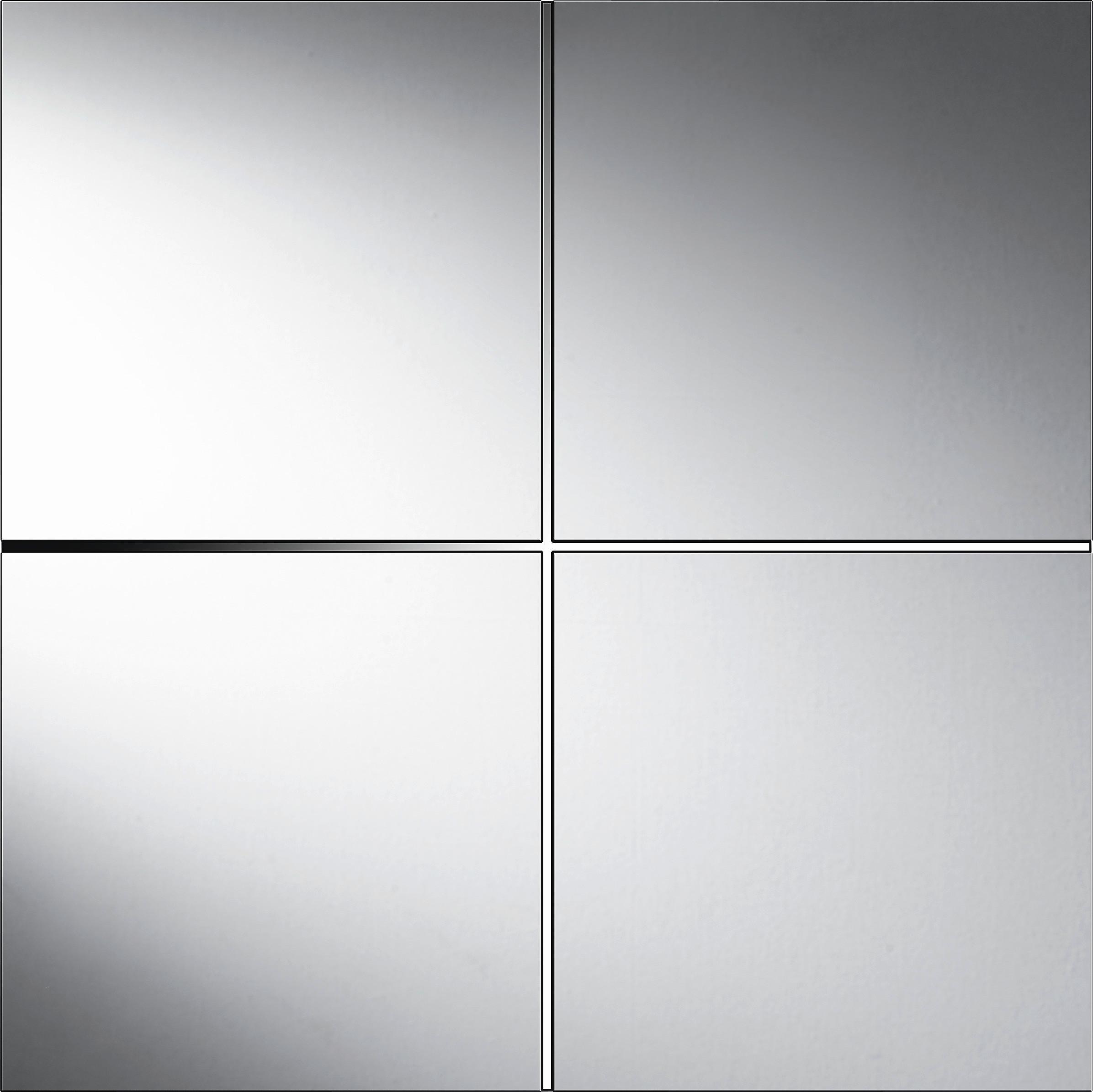 SADA ZRKADLOVÝCH OBKLADAČIEK QUATTRO SILBER 108-102 - Modern, sklo (30/30cm) - Ondega