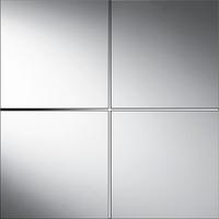 SADA ZRKADLOVÝCH OBKLADAČIEK QUATTRO SILBER 108-102 - Modern, sklo (30/30cm) - Ondega