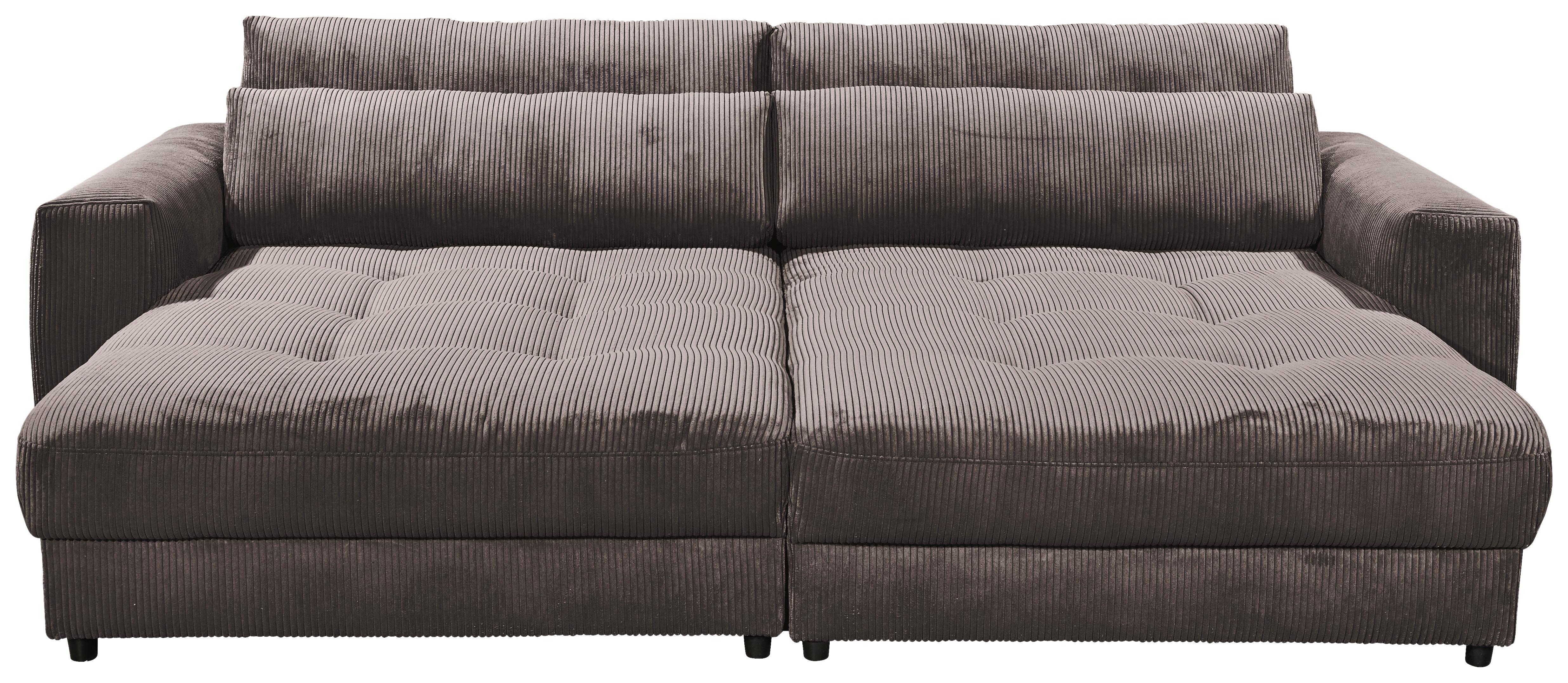Mega pohovka LOVESEAT mokka - čierna/mokka, Konventionell, kompozitné drevo/textil (292/90/194cm) - MID.YOU