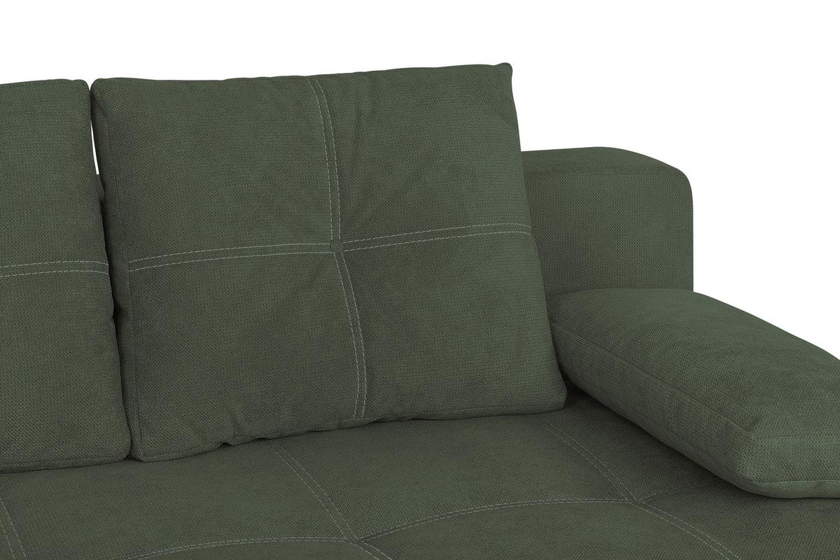 Schlafsofa mit Bettkasten Ben Grün - Waldgrün/Chromfarben, Design, Holzwerkstoff/Textil (200/90/110cm) - P & B