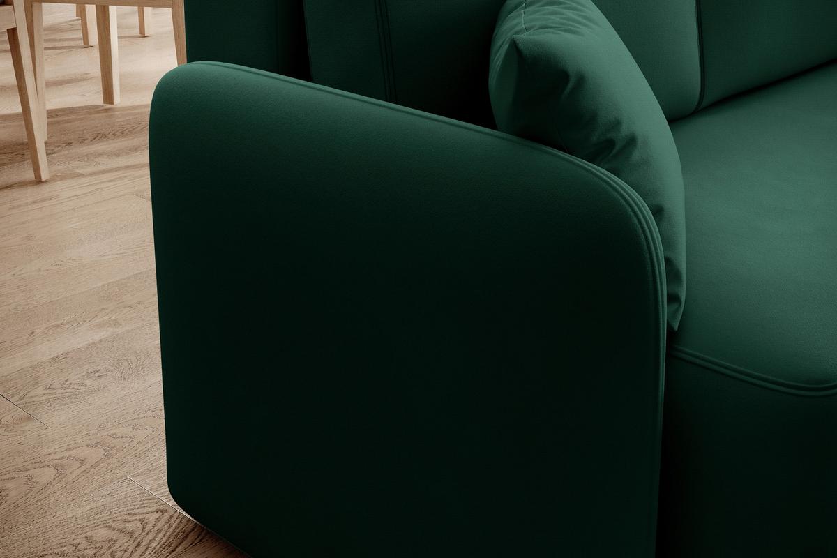 Ecksofa Hadson Grün S: 206x150 cm - Schwarz/Grün, Design, Textil (206/150cm) - MID.YOU