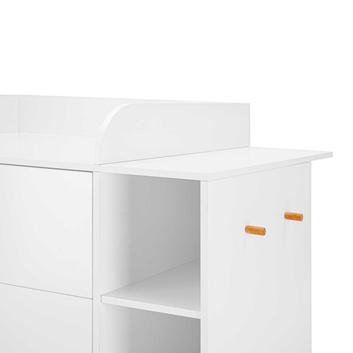 Přebalovací komoda MILAN - bílá, Moderní, dřevo (109,4/109,5/76cm) - Modern Living