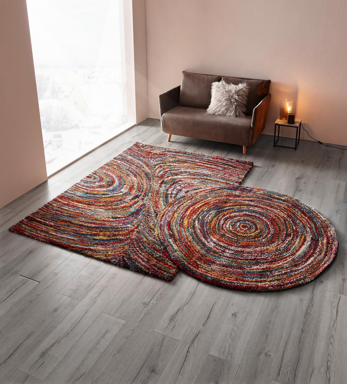 Webteppich Color Face Multicolor 65x130 cm - Multicolor, Trend, Textil (65/130cm) - Novel