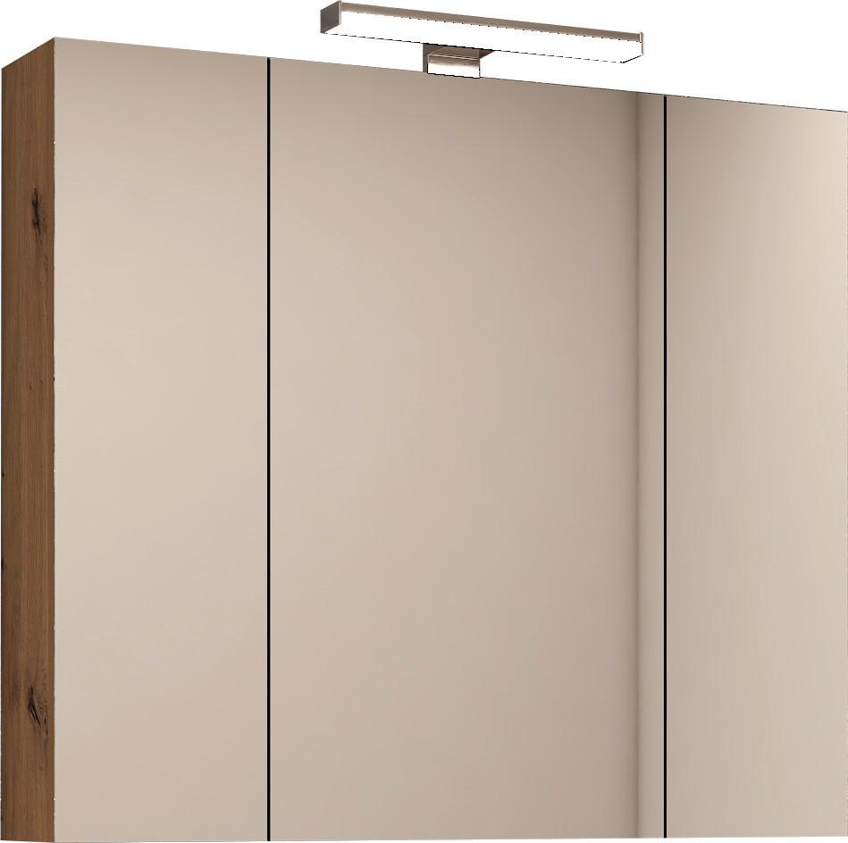 Spiegelschrank Sana Eiche Artisan B: 80 cm - Eiche Artisan, MODERN, Holzwerkstoff (80/74/20cm) - Stylife
