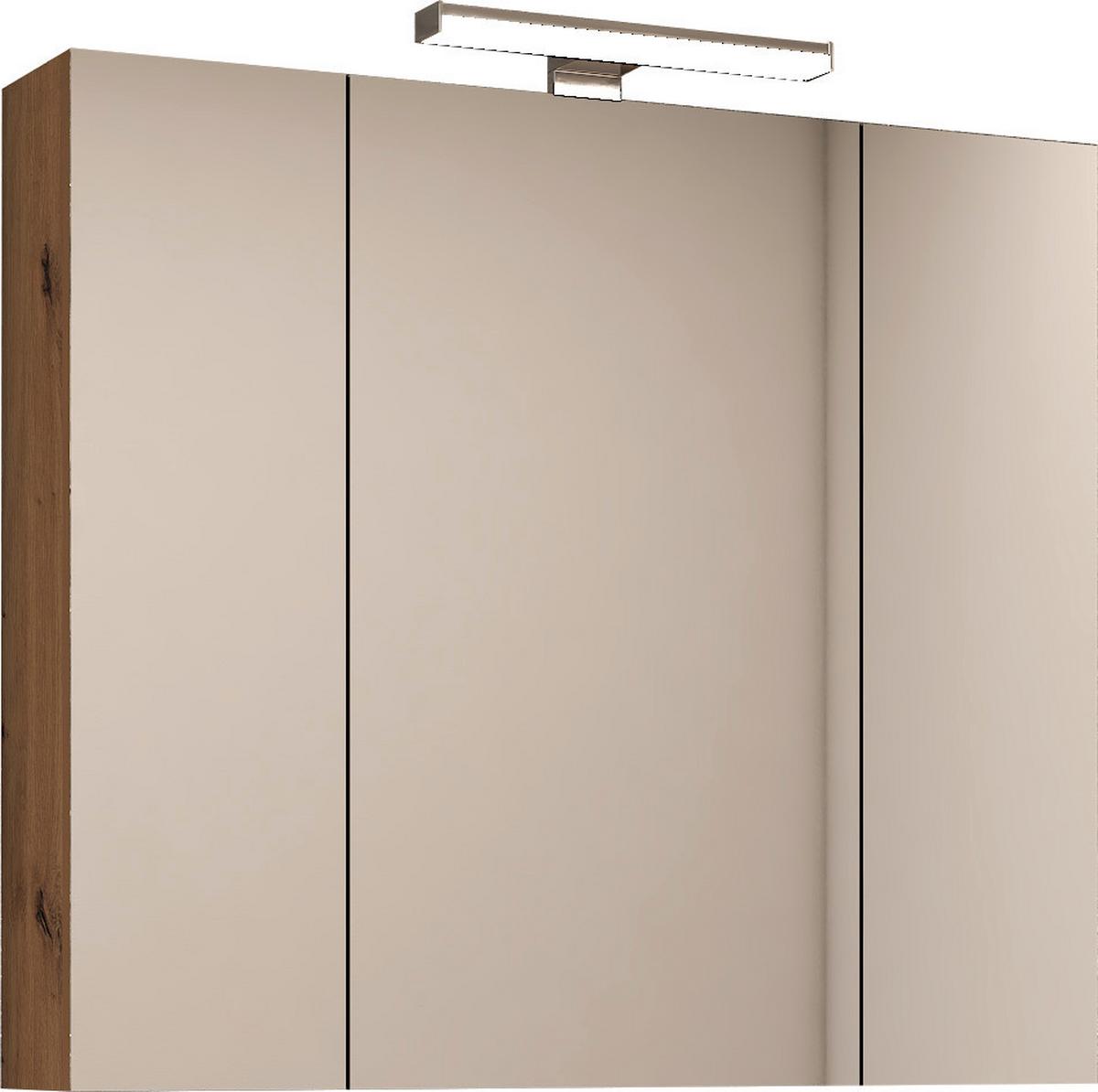 Spiegelschrank Sana Eiche Artisan B: 80 cm - Eiche Artisan, MODERN, Holzwerkstoff (80/74/20cm) - Stylife