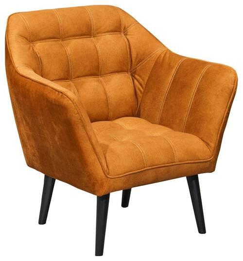 Cocktailsessel Max Kupferfarben B: 84 cm - Schwarz/Kupferfarben, MODERN, Holzwerkstoff/Textil (84/87/70cm) - MID.YOU