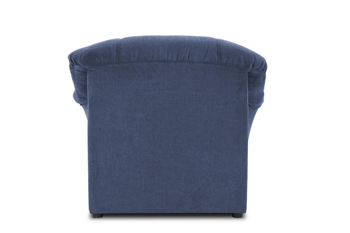 Polstersessel Mit Armlehnen Sarafina Mikrofaser Dunkelblau - Schwarz/Dunkelblau, KONVENTIONELL, Textil (102/83/81cm) - MID.YOU