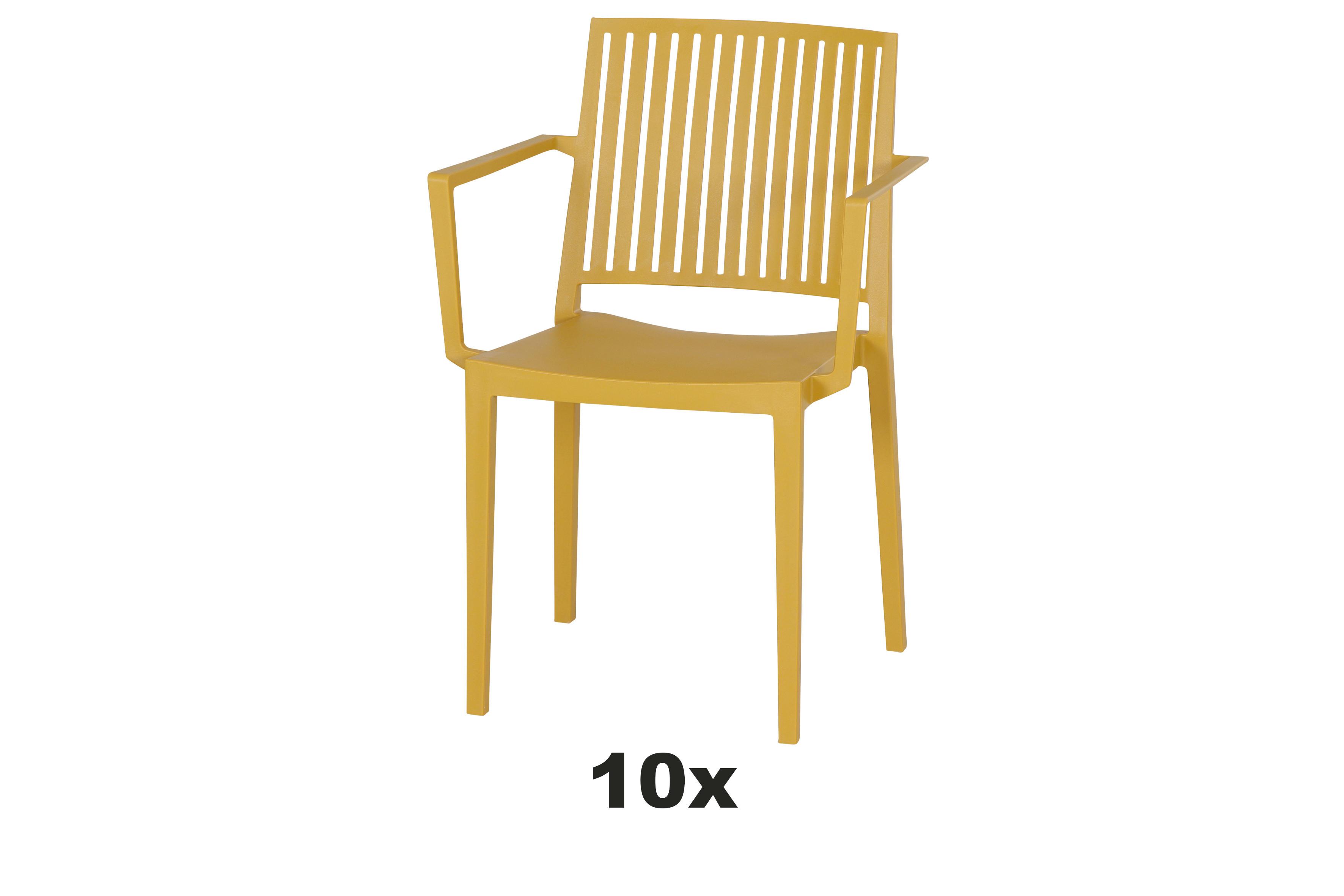 Gartensessel-Set Lane - Gelb, Basics, Kunststoff (57/80/56cm) - Siena Garden