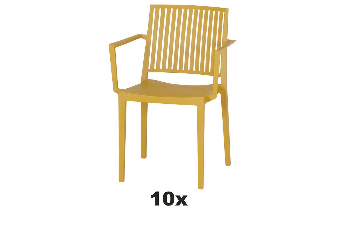 Gartensessel-set Lane - Gelb, Basics, Kunststoff (57/80/56cm) - Siena Garden