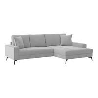 Ecksofa Zero Hellgrau 286x173 cm - Hellgrau/Schwarz, Trend, Textil (286/173cm)