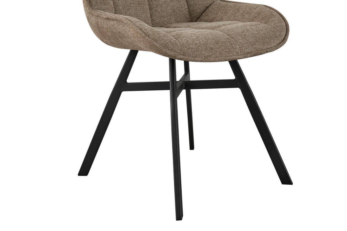 Stolička LUNA bahenná  hnedá - čierna/bahenná hnedá, Modern, kov/drevo (53/87/61cm) - Mömax