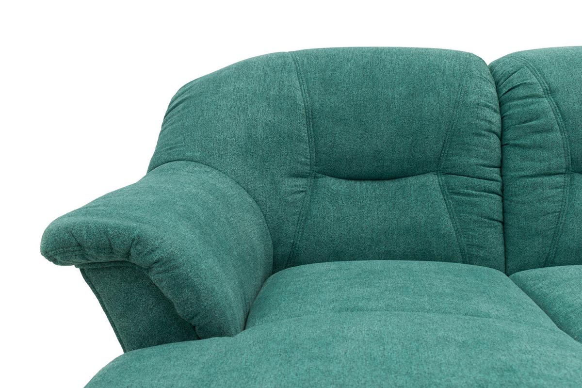 Ecksofa Sarafina Petrol S: 146x232 Cm - Petrol/Schwarz, KONVENTIONELL, Textil (146/232cm) - MID.YOU