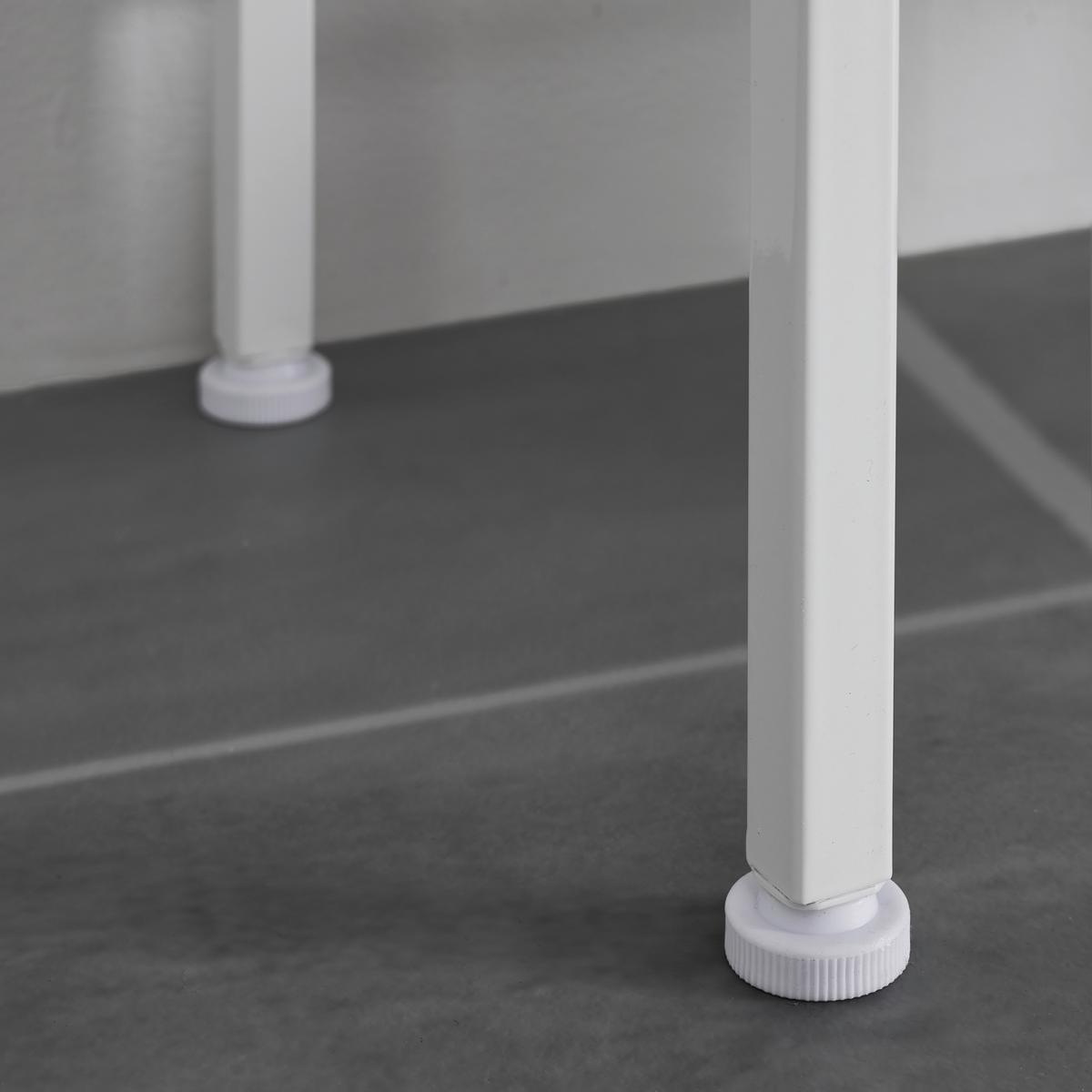 Regál SANDRO biely - biela, Modern, kov (68/160/28cm) - P & B