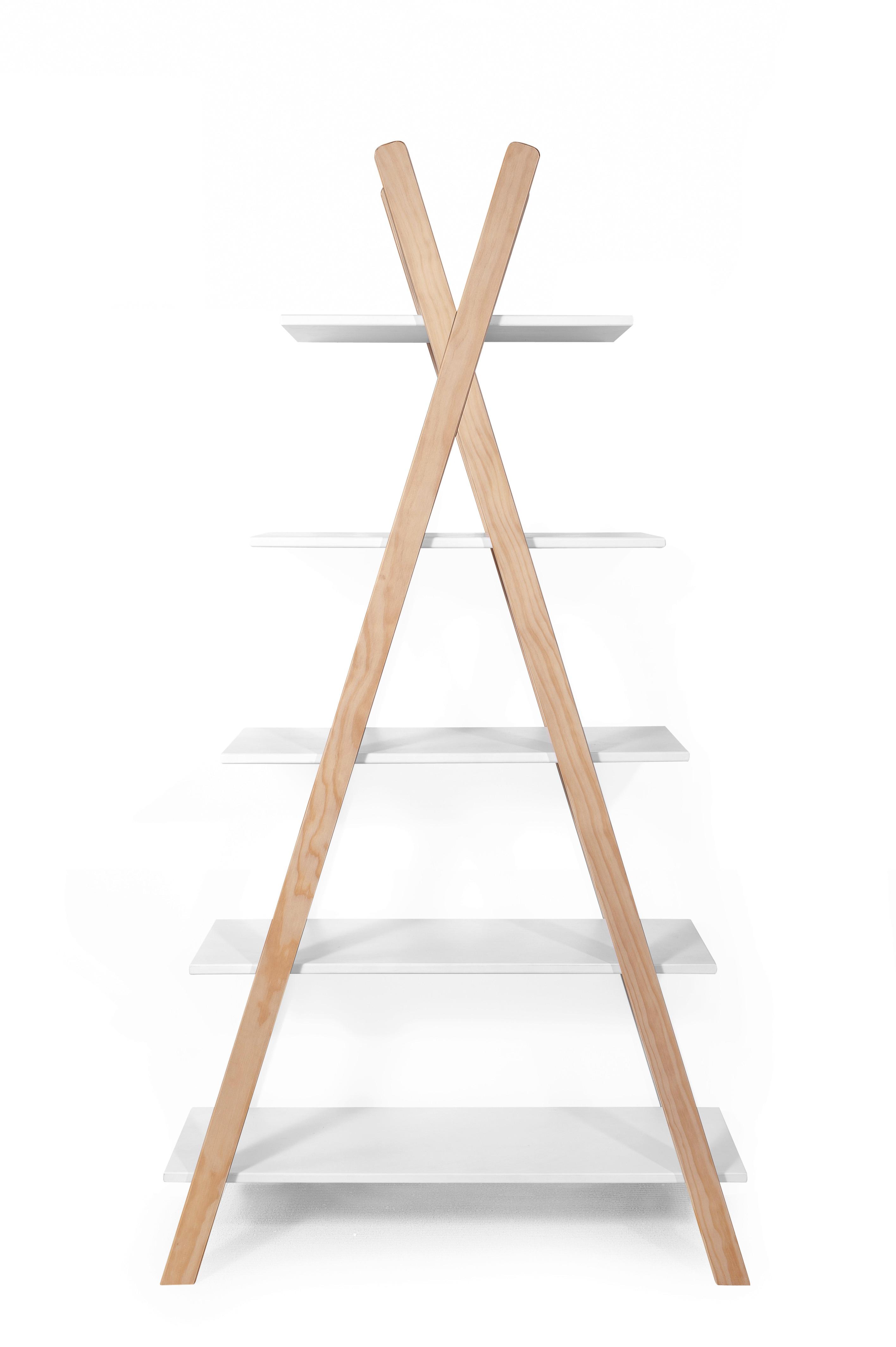 REGAL Naturfarben/Weiß B: 90cm - Naturfarben/Weiß, Design, Holz/Holzwerkstoff (90/170/35cm) - Livetastic