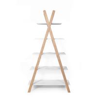 REGAL Naturfarben/Weiß B: 90cm - Naturfarben/Weiß, Design, Holz/Holzwerkstoff (90/170/35cm) - Livetastic