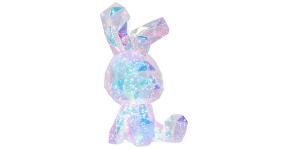 LED-Dekoleuchte Bunny - Transparent, MODERN, Kunststoff (20/20/41cm) - Luca Bessoni