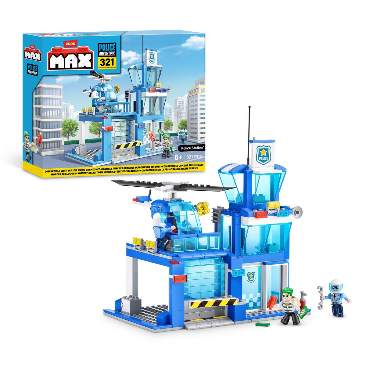 Bausteine Max Police - Hellblau, Basics, Kunststoff (30/30/20cm)