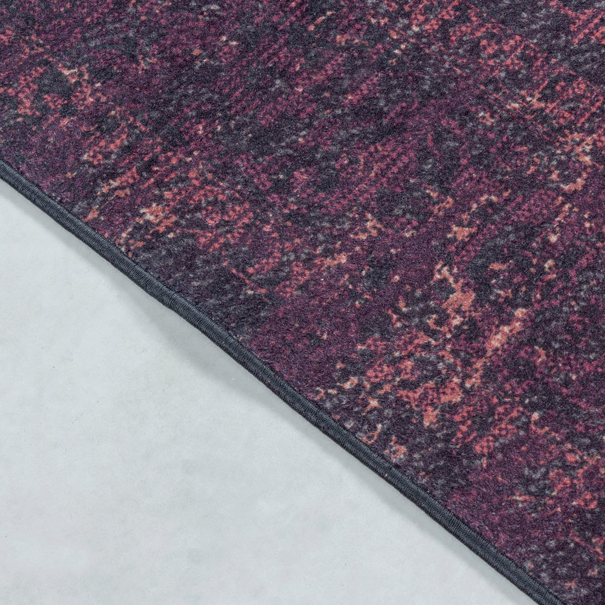 Flachwebteppich Fiesta - Rot/Schwarz, Design, Textil (120/170cm) - Novel