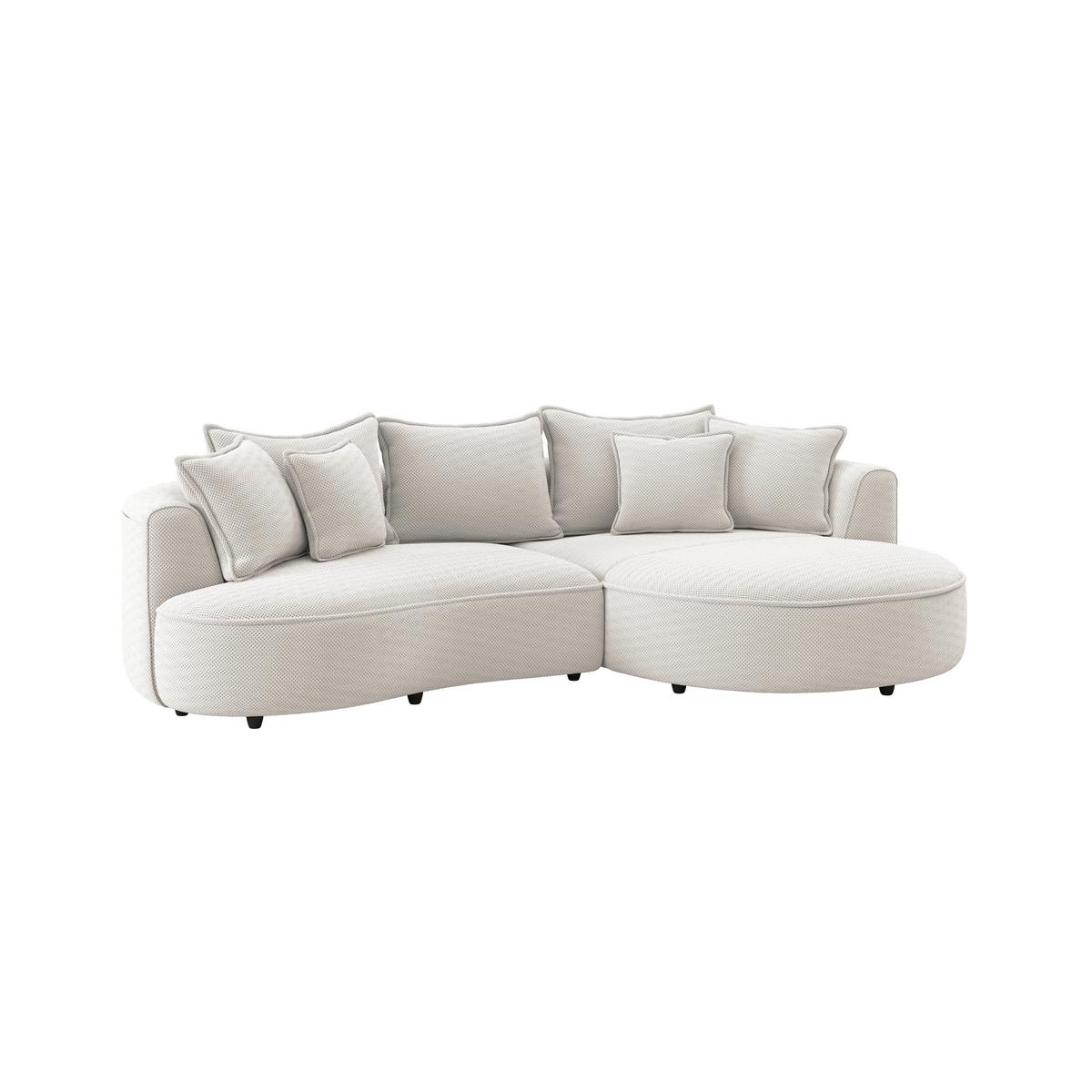 Ecksofa Levi - Creme/Schwarz, MODERN, Textil (287/168cm)