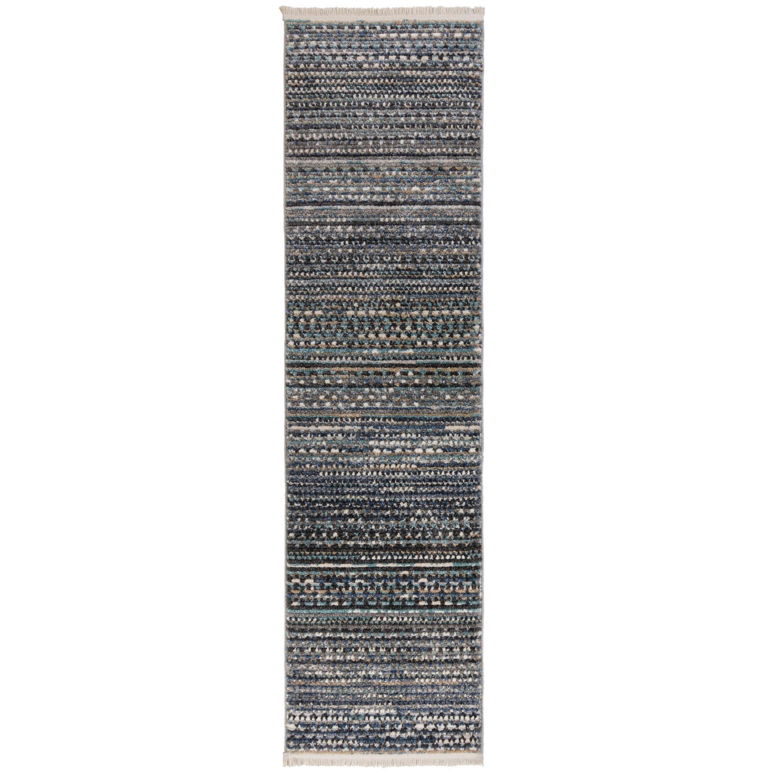 Läufer Camino Blue 66x300 - Blau, Basics, Textil (66/300cm)