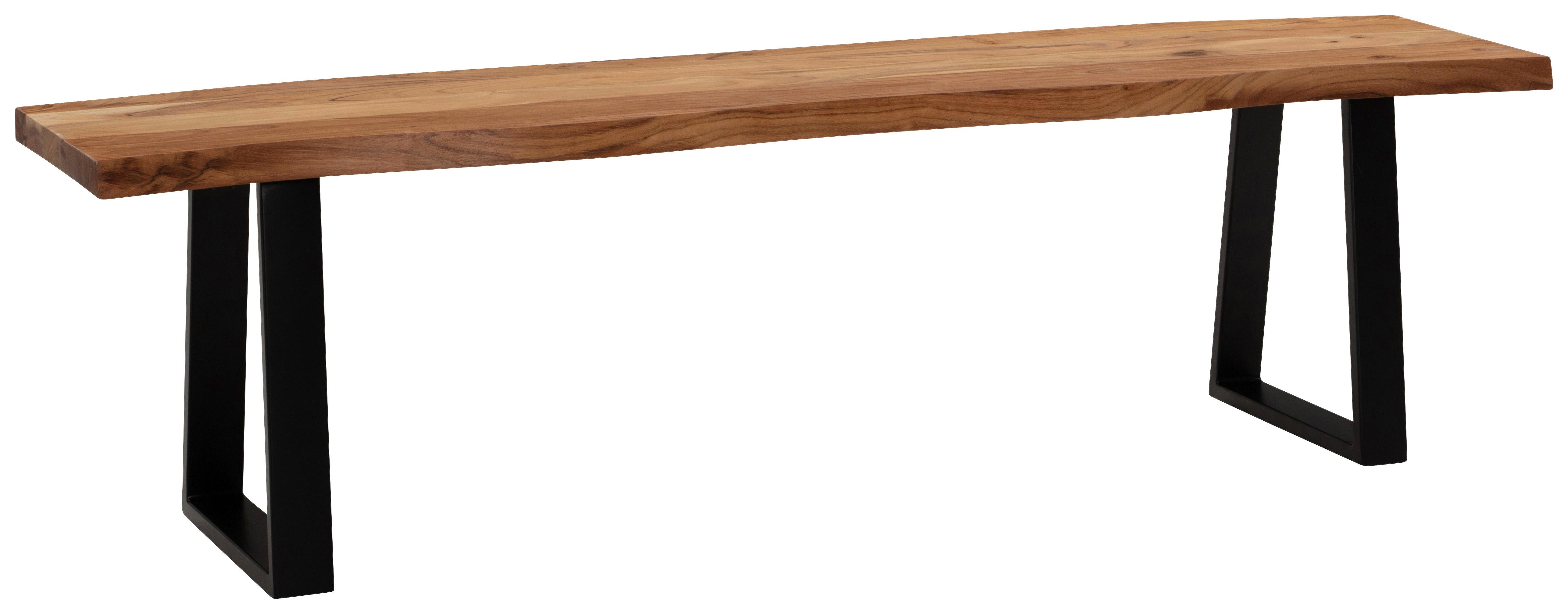 Sitzbank Wl7.290 - Schwarz/Akaziefarben, MODERN, Holz (140/45,5/40cm) - MID.YOU