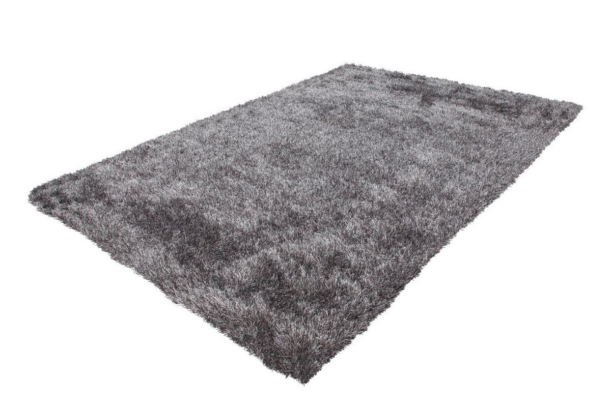 HOCHFLORTEPPICH Grau/Weiß, BxL: ca. 80x150 cm - Weiß/Grau, KONVENTIONELL, Textil (80/150cm) - Kayoom