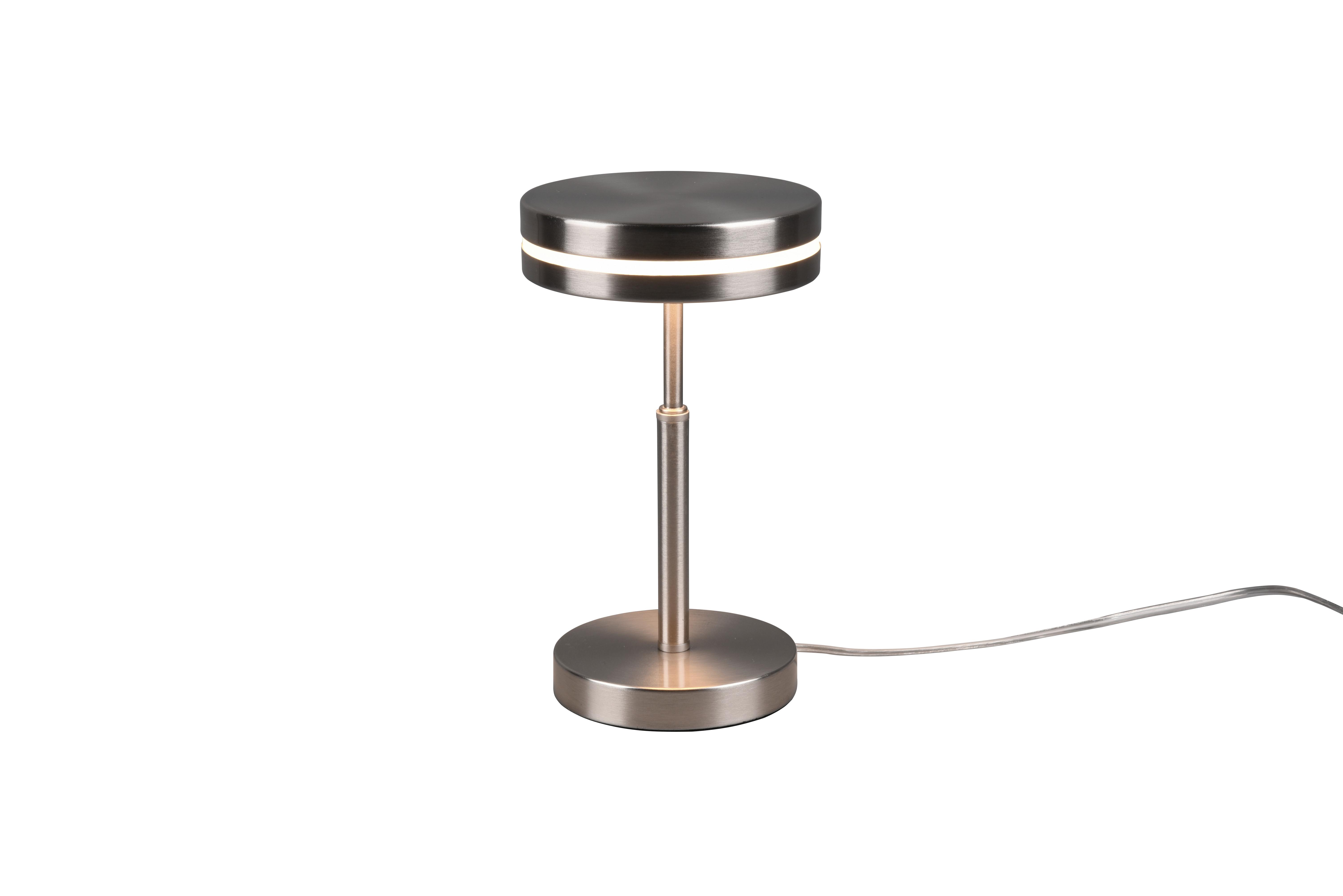LED-Tischlampe  Nickelfarben mit Schnurschalter