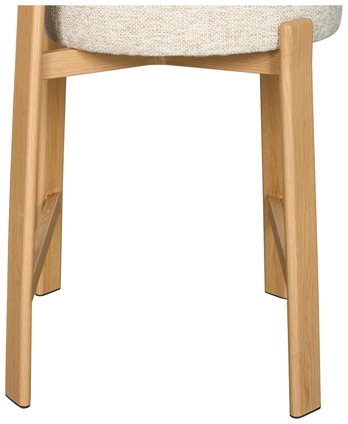 Barhocker Bilbao Eichefarben/Beige B: 52 cm - Eichefarben/Beige, MODERN, Textil/Metall (52/90,5/53,5cm) - Livetastic