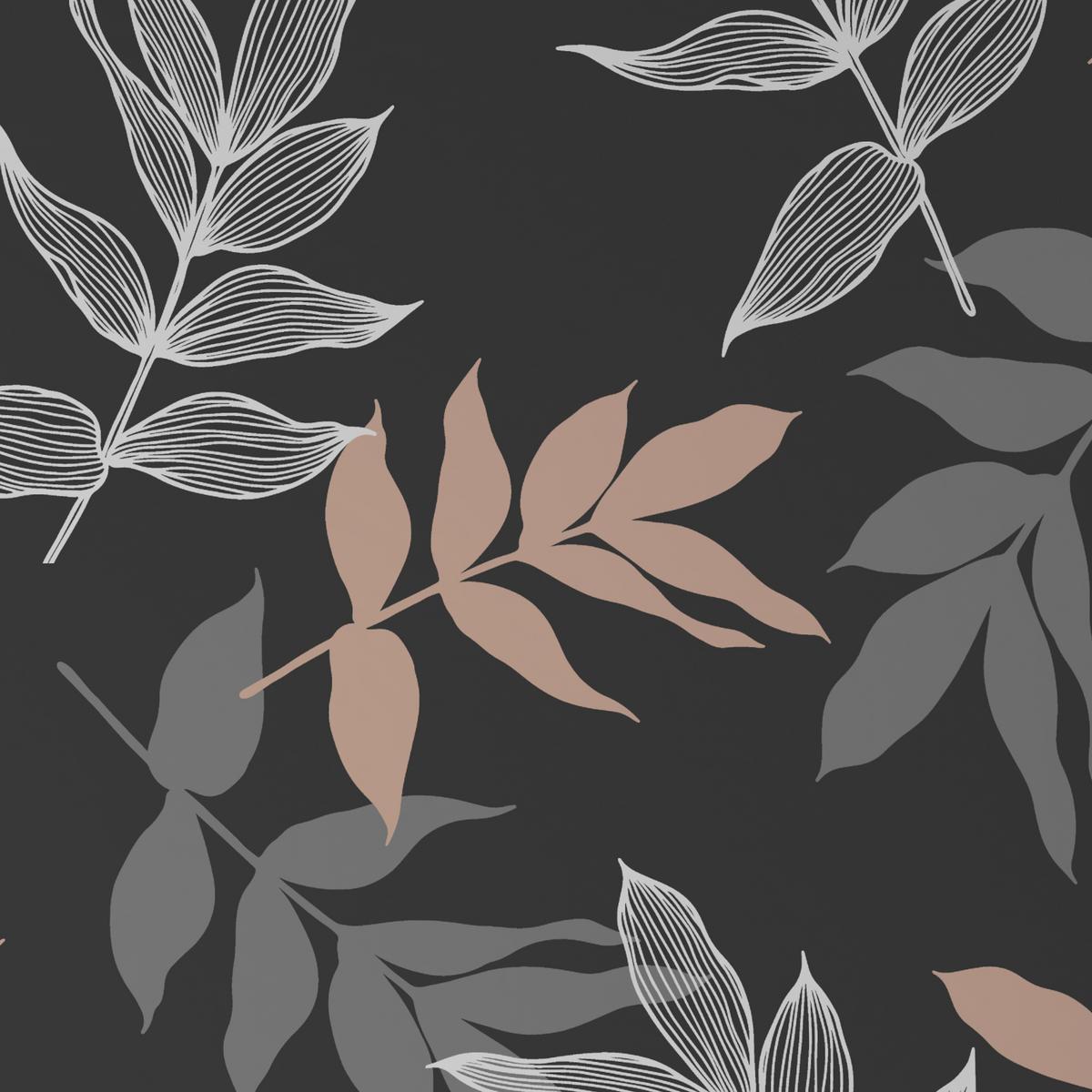 BETTWÄSCHE BLÄTTERTANZ - Grau, MODERN, Textil - Luca Bessoni
