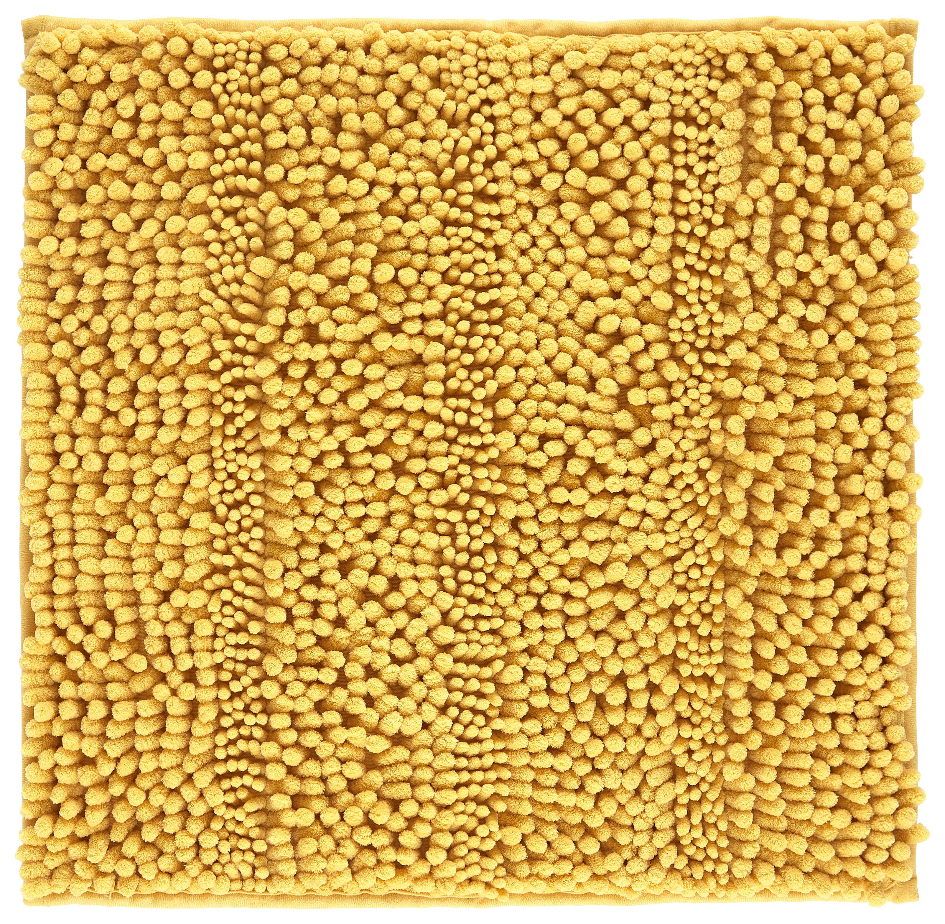 Předložka koupelnová Uwe, 50/50cm, žlutá - žlutá, Basics, textil (50/50cm) - Modern Living