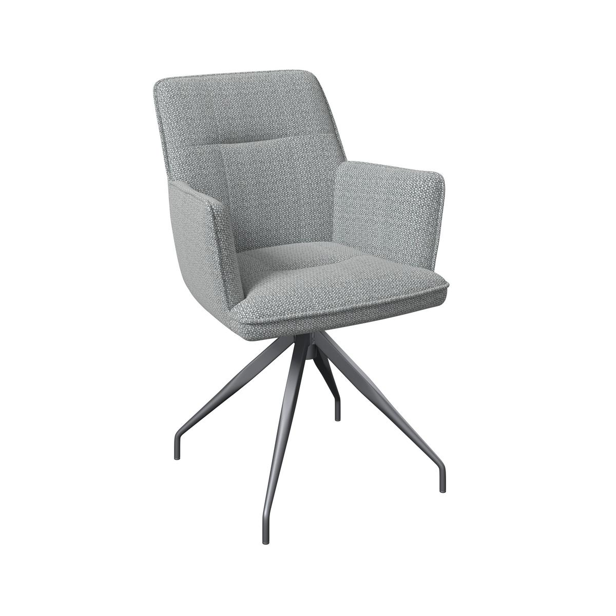 ZAHRADNÍ ŽIDLE GLAMOUR - antracitová/béžová, Moderní, kov/textil (62/62/87cm)