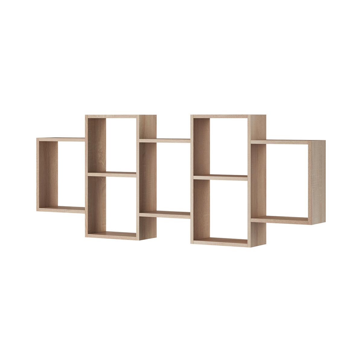 Wandregal Trio Sonoma Eiche Dekor B: 160,8cm - Sonoma Eiche, Basics, Holzwerkstoff (160,8/65/18cm)