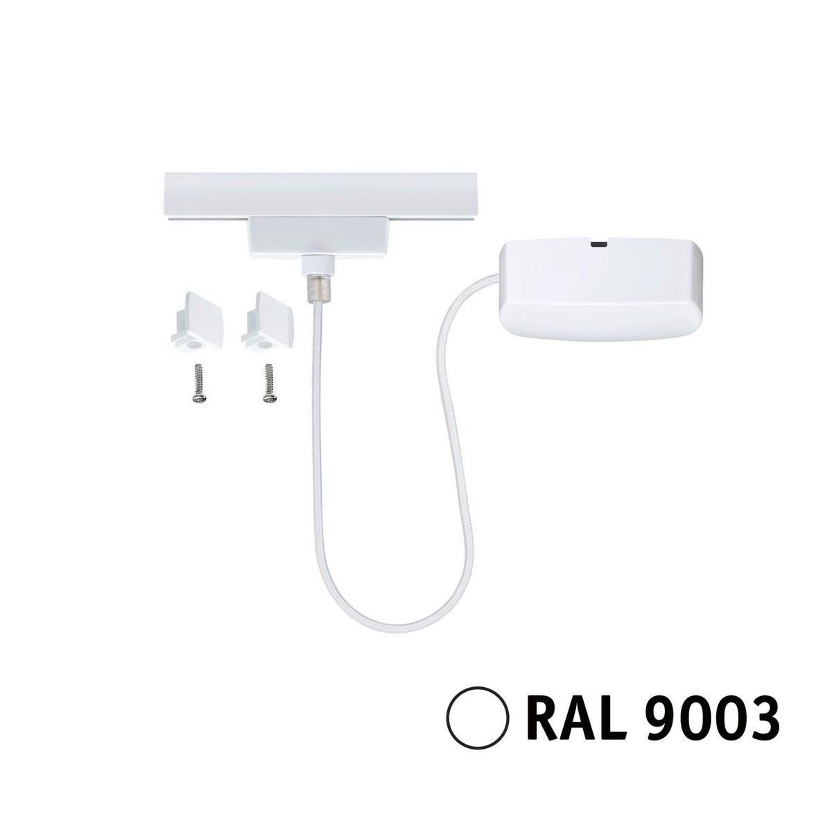 Schienensystem-Einspeiser 95644 Urail Einspeisung Sw - Perlmutt/Weiß, Basics, Metall (16,5/100cm) - Paulmann