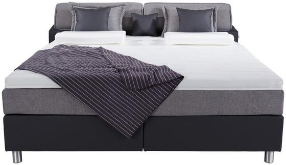 Boxspringbett HAMPTON in Dunkel- und Hellgrau
