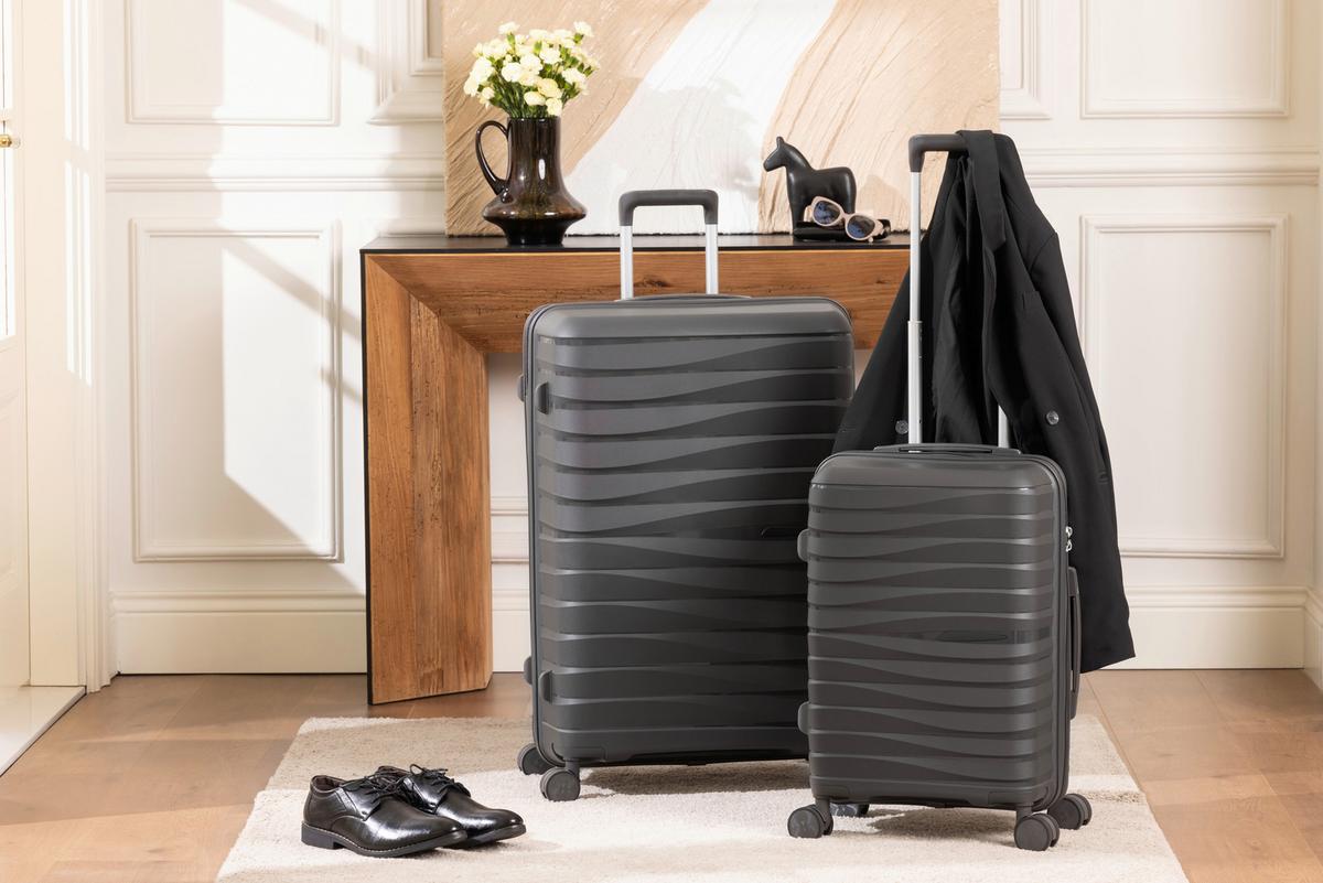 Reisekofferset Anna - Grau, KONVENTIONELL, Kunststoff/Textil - James Wood