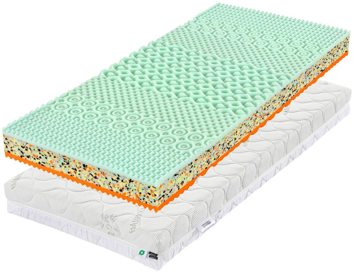 Matrace Bamboo DUO XL 80/200cm, H3/H4 - bílá, textil (80/200cm) - Primatex