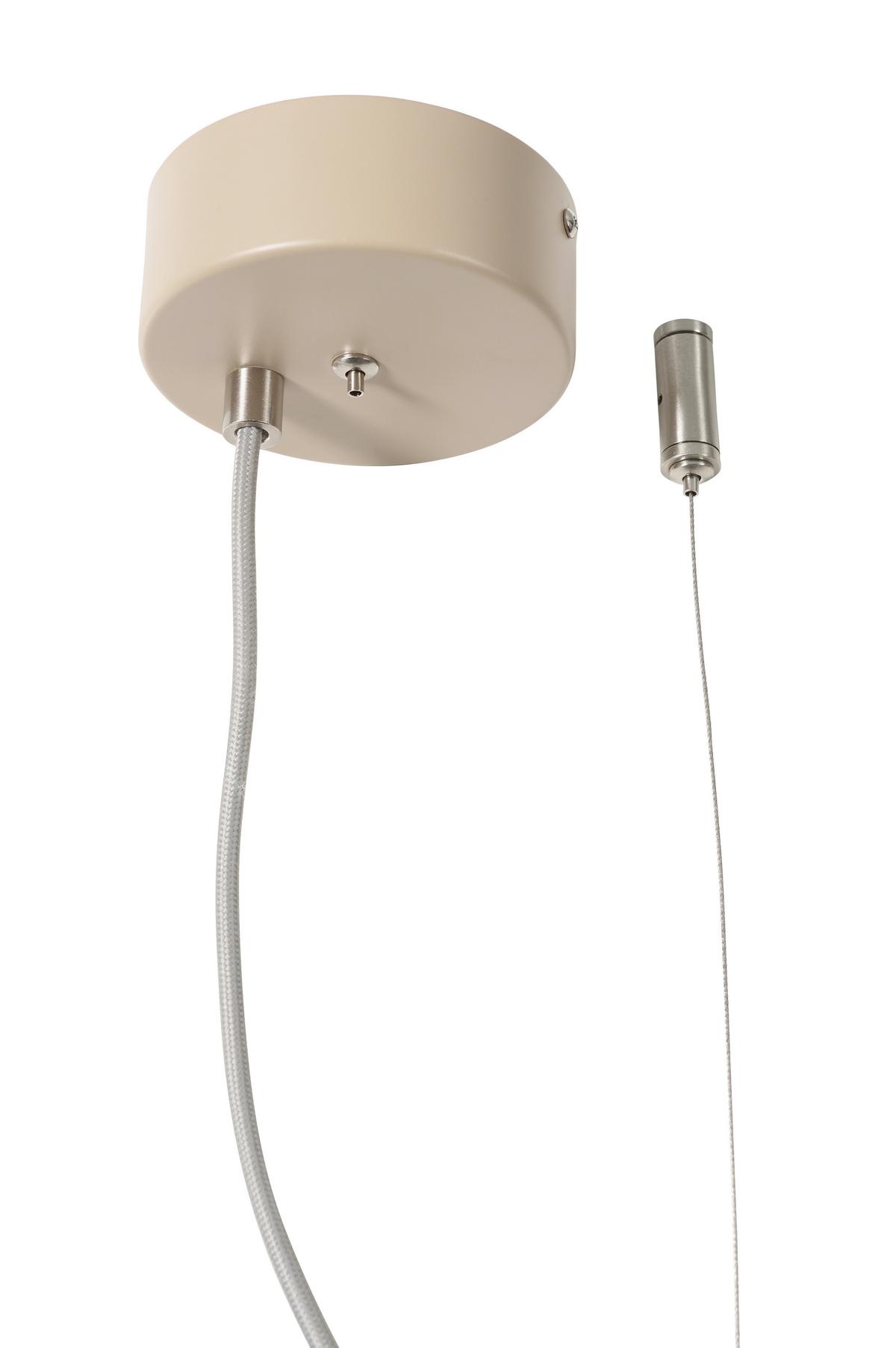 Hängeleuchte Marseille H: 176 Cm Höhenverstellbar - Sandfarben, Design, Metall (47/176/23cm) - It's about Romi