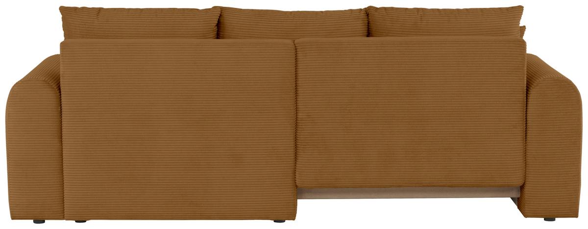 Ecksofa Joni Geld S: 250 cm - Braun, Design, Textil (250/151cm) - MID.YOU