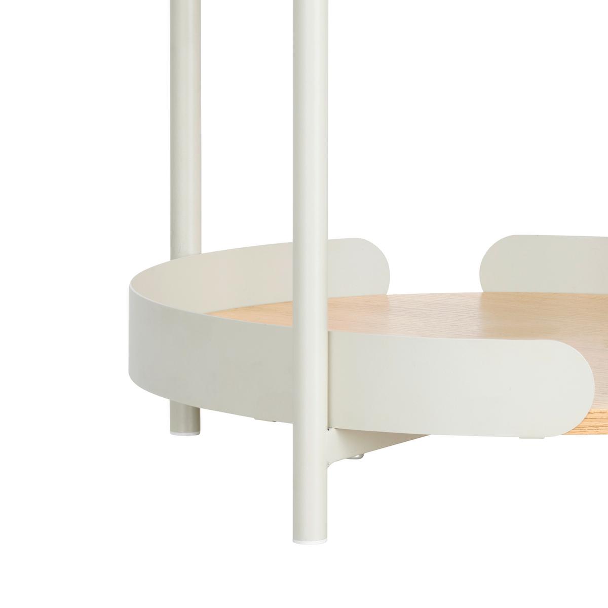 Servírovací stolek BRUCE - barvy dubu/kašmírová, Moderní, kov/kompozitní dřevo (44/80/44cm) - Mömax