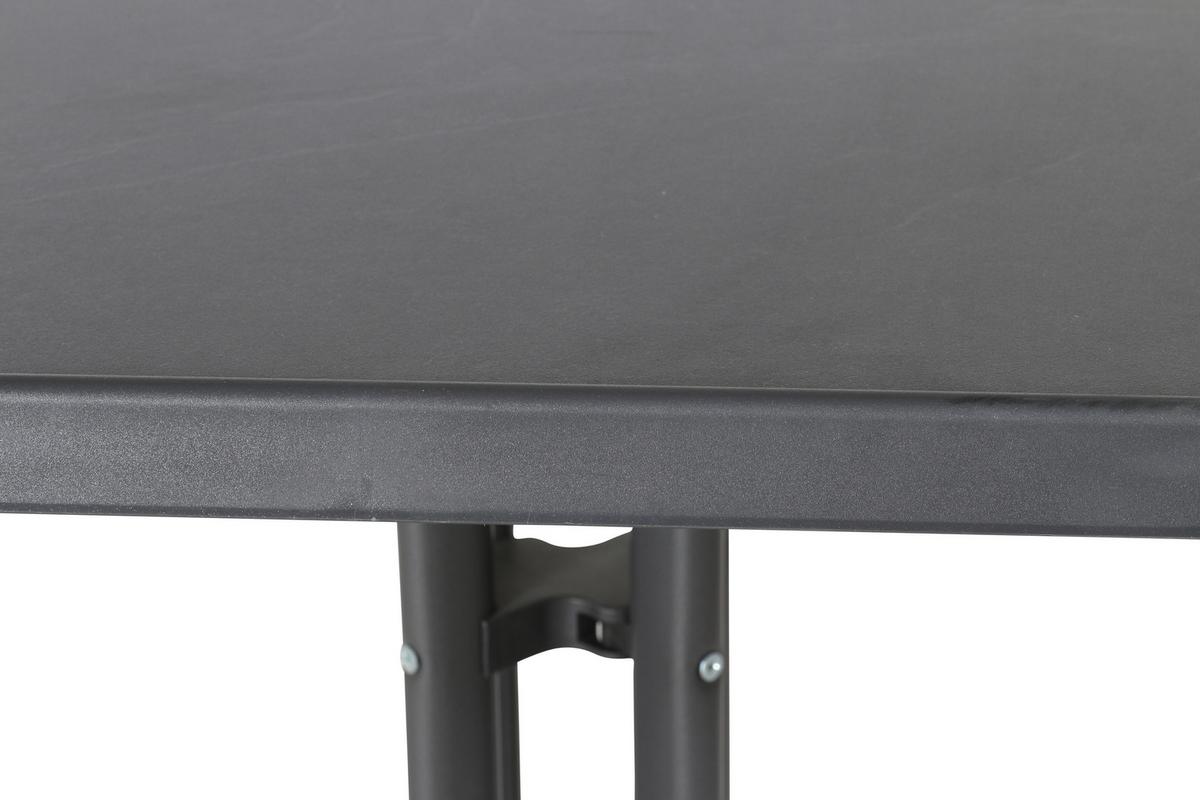 Gartentisch Klappbar Holzwerkstoff/Metall L 70 cm - Grau, MODERN, Holzwerkstoff/Metall (70/70/72cm) - Sieger